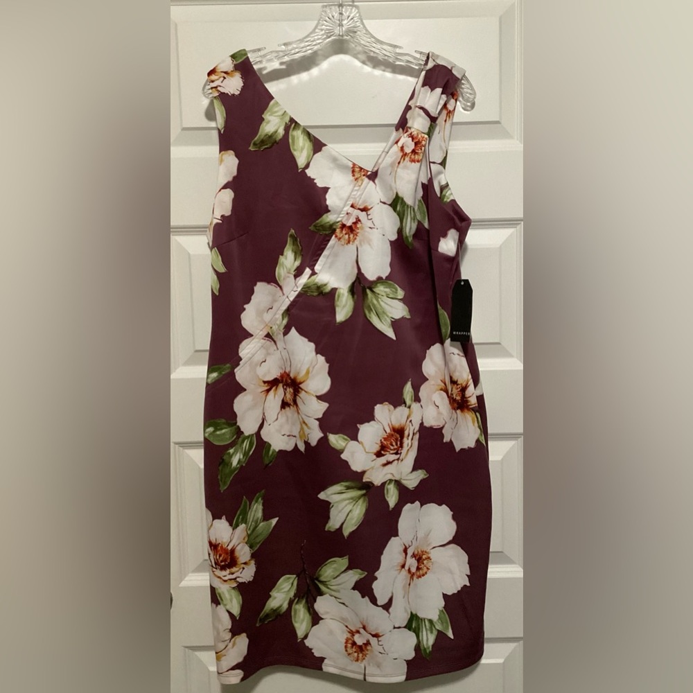 Floral Sleeveless Dress in Purple and White